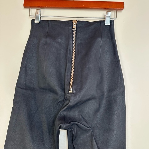 SABLYN Jessica Leather Zipper Pants in Navy Blue Size Small - Picture 7 of 13